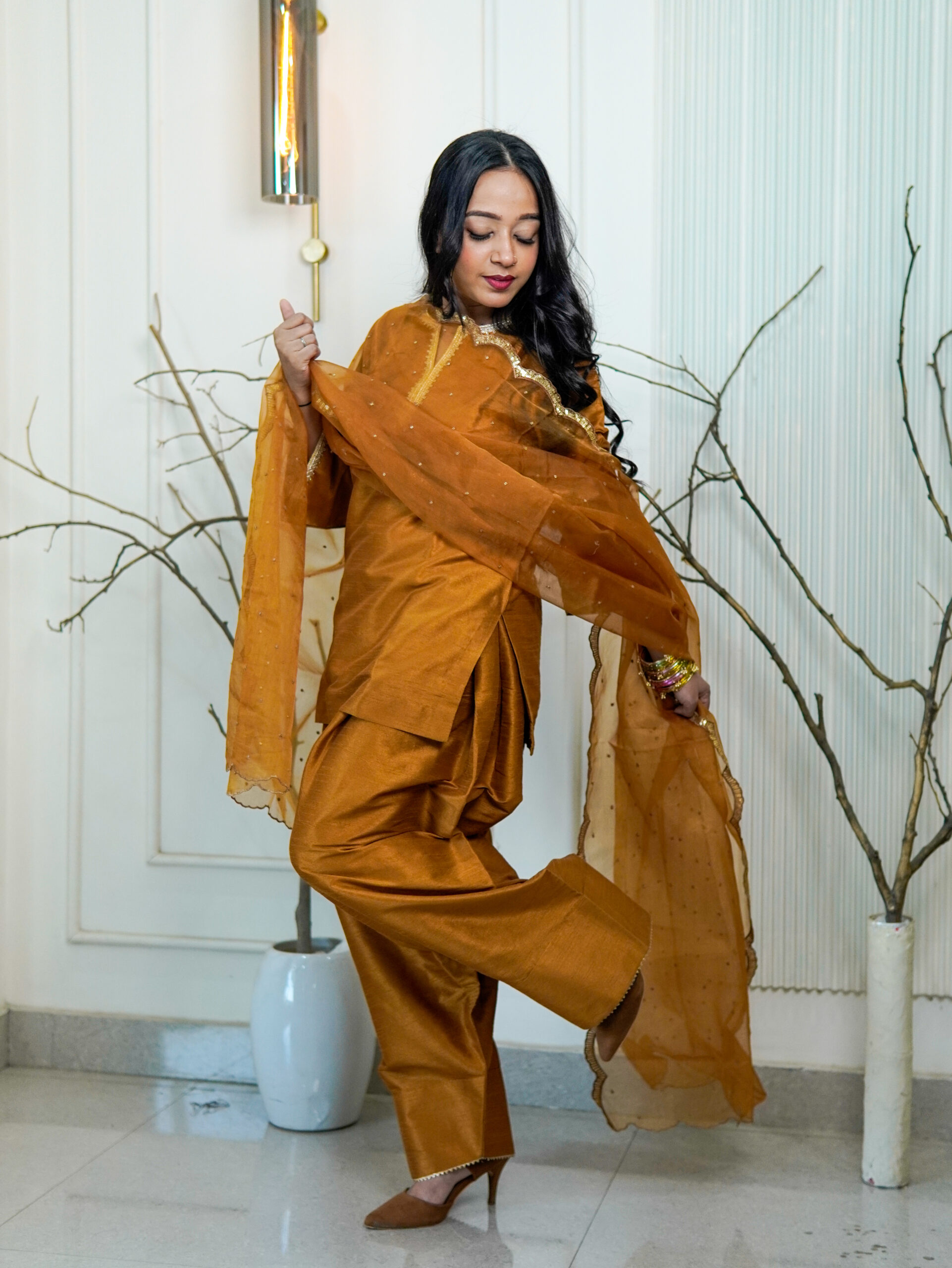 Gold Farshi Suit