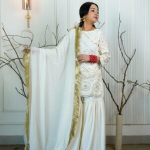 Zarqash White Gharara