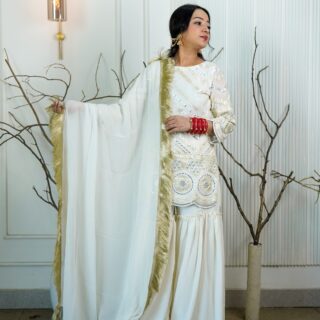 Zarqash White Gharara